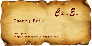 Cserny Erik névjegykártya